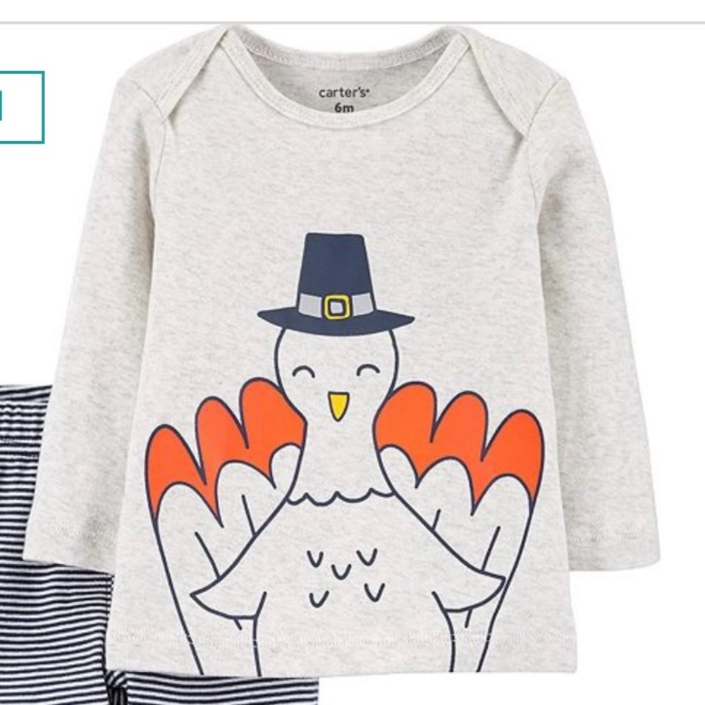4/$20 Carters Thanksgiving turkey t-shirt 3 months
